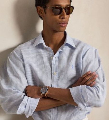B22588002 Chemise en lin à rayures Custom Fit (XL), Casuel, Manche longue - Polo Ralph Lauren - Modalova
