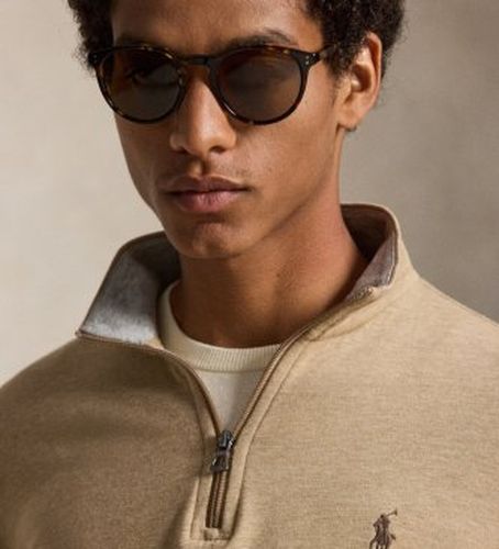 Pull en maille avec fermeture éclair courte (L), Casuel, Coton, Manche longue - Polo Ralph Lauren - Modalova