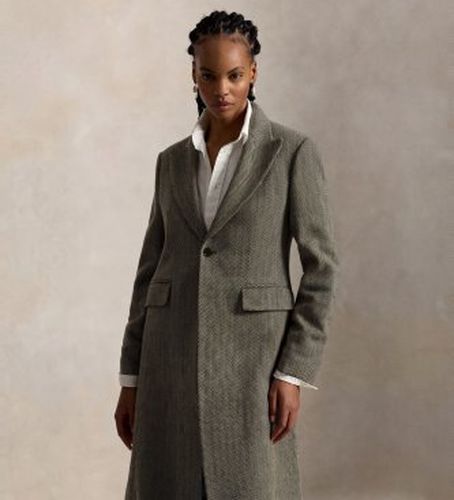 Manteau en mélange de laine chevrons (40), Classique, Laine Recycle - Polo Ralph Lauren - Modalova