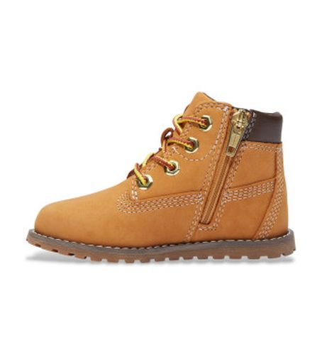 Pour garçon. TB1A125Q2311 Bottines en cuir Pokey Pine marron (26), Plat, Fermeture éclair, Casuel, mode enfantine - Timberland - Modalova