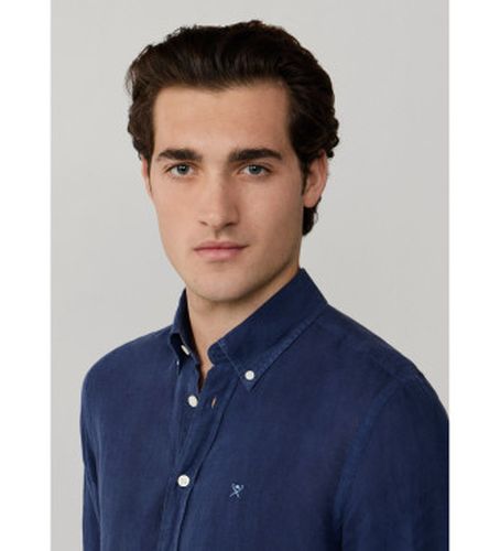 HM3010635 Chemise en lin teint coupe tailored (L), Casuel, Manche longue - Hackett London - Modalova
