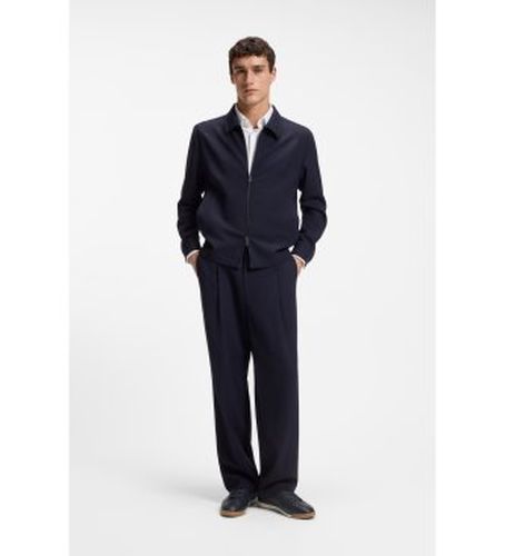 Baskets en cuir Nitan Lowp marine (44), Plat, Lacets, Casuel - Boss - Modalova