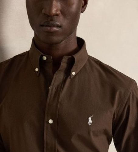 Chemise en popeline stretch coupe Custom Fit (L), Casuel, Coton, Manche longue - Polo Ralph Lauren - Modalova