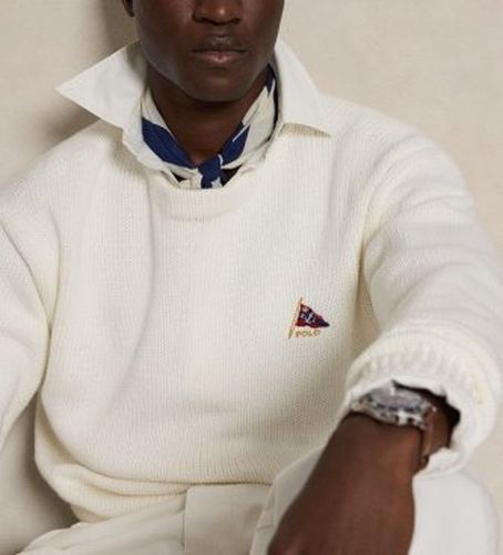 B17552001 Pull en coton Relaxed Fit brodé (S), Casuel, Manche longue - Polo Ralph Lauren - Modalova