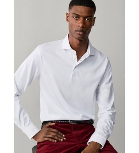 HM5500049 Polo manches longues Pima blanc (L), Casuel, Coton, Classique, Manche longue - Hackett London - Modalova