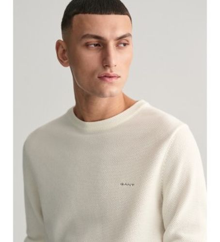 Pull col rond en piqué de coton cassé (XL), Casuel, Manche longue - Gant - Modalova