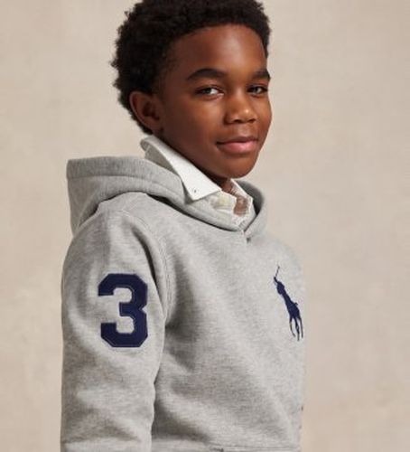 Pour garçon. 323979316001 Sweat à capuche en molleton avec Big Pony ((XL) 13/14Años= 163/174cm), Casuel, Coton, mode - Polo Ralph Lauren - Modalova