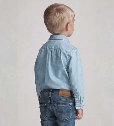 Pour garçon. 322703283001 Chemise en cambray de coton (5años= 117/123cm), Casuel, Manche longue, mode enfantine - Polo Ralph Lauren - Modalova