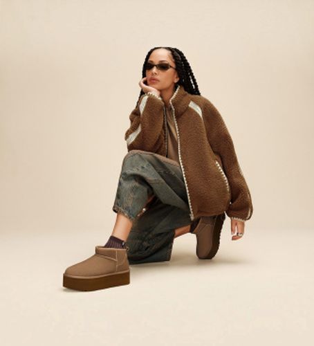 Bottines en Cuir Classic Ultra Mini Platform marron (37), 3 à 5 cm, Aucun, Casuel - Ugg - Modalova