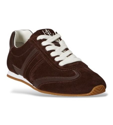 P15837007 Chaussons Dani en daim et cuir marron (36), Plat, Lacets, Casuel - Lauren Ralph Lauren - Modalova