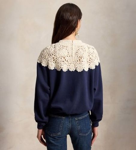 B23859001 Pull en peluche avec empiècement au crochet (S), Casuel, Coton - Polo Ralph Lauren - Modalova