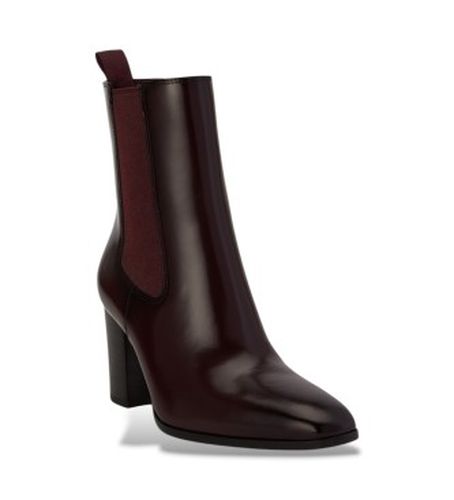 P12049003 Bottines Raelynn en cuir verni (37), 5 à 8 cm, Aucun, Casuel, Grenat - Lauren Ralph Lauren - Modalova
