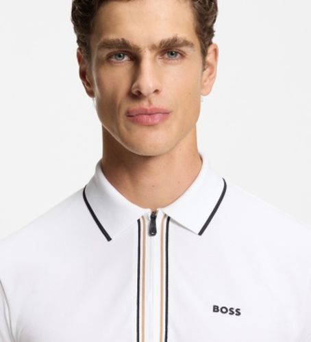 Polo zippé Philix GOC blanc (S), Casuel, Coton, Manche courte - Boss - Modalova