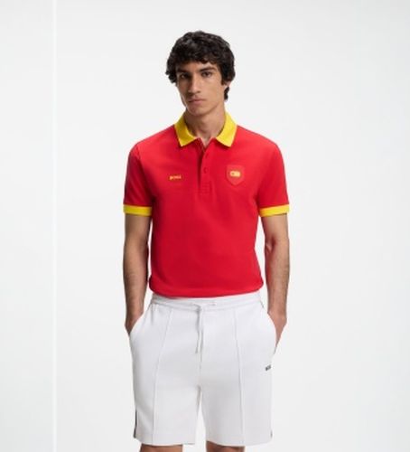 Polo Paddy à détails de drapeau (XS), Casuel, Coton, Manche courte - Boss - Modalova