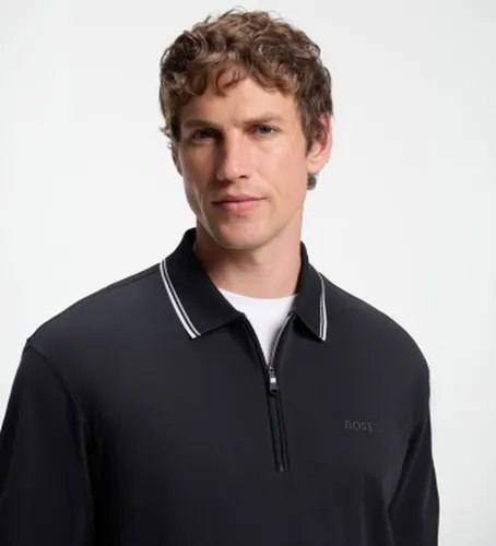 Polo Plisy manches longues marine (S), Casuel, Coton, Manche longue - Boss - Modalova