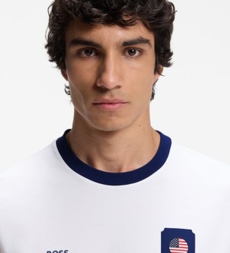 Maillot avec drapeau blanc (XS), Casuel, Coton, Manche courte - Boss - Modalova