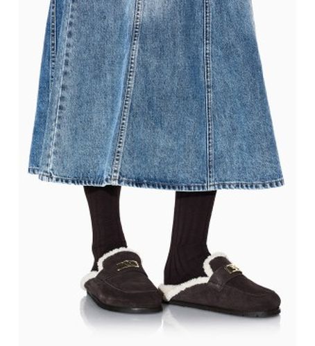 XW003096AF27450M6444 Sabots en Cuir avec Mouton marron (38), Plat, Aucun, Casuel - A|X Armani Exchange - Modalova
