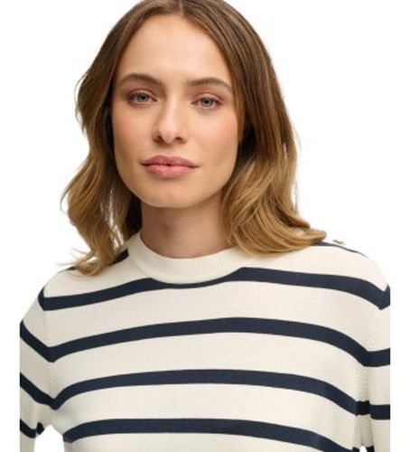 W6110707A Pull Essential Rayé Écru et (M), Blanc, Casuel, Viscose - Superdry - Modalova