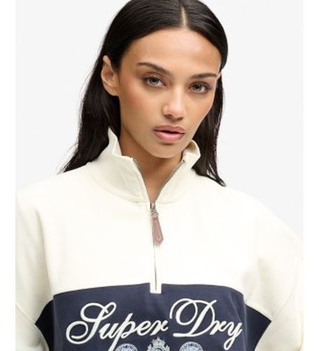 W2012723A Sweat à demi-fermeture éclair Ornate Script beige (S), Casuel, Coton - Superdry - Modalova