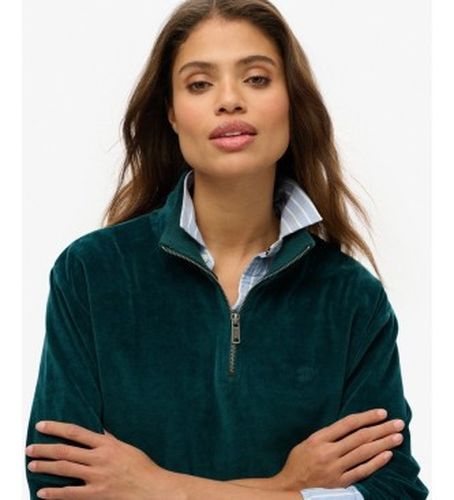 W2012370A Sweat à demi-fermeture éclair Velour Half (M), Casuel, Coton - Superdry - Modalova