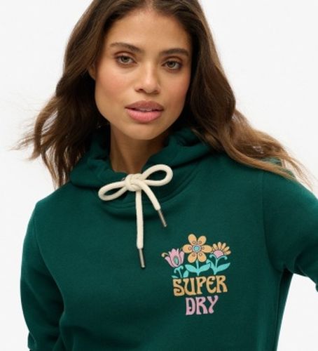 W2012534A Sweat à capuche Summer Garden (L), Casuel, Coton, Turquoise - Superdry - Modalova