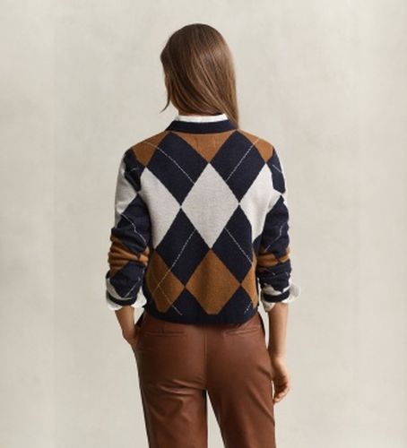 Cardigan à losanges (XS), Casuel, Laine, Classique - Gant - Modalova