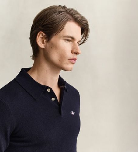 Pull col polo en laine (S), Casuel, Manche longue - Gant - Modalova