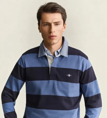 Polo à rayures (S), Casuel, Manche longue, Le coton biologique - Gant - Modalova