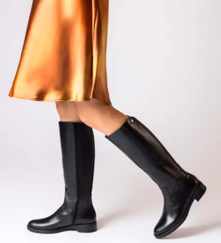 C-5470 Bottes en cuir Codigree 70 (36), Plat, Fermeture éclair, Casuel - Wonders - Modalova