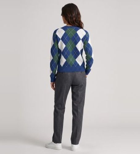 W6BR48Z1447 Pull Gracie col rond à motif argyle (M), Casuel, Acrylique, Manche longue - Guess - Modalova