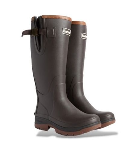 LRF0063 Bottes Tempest Tall Welly marron (39), Plat, Aucun, De plein air - Barbour - Modalova