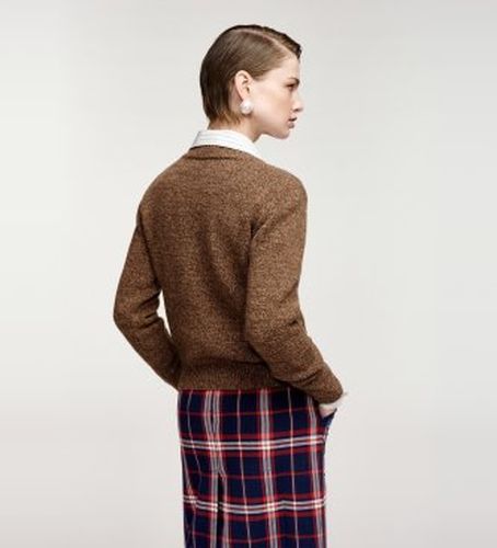 KORINE Pull brodé Korine marron (XS), Beige, Casuel, Laine - Essentiel Antwerp - Modalova