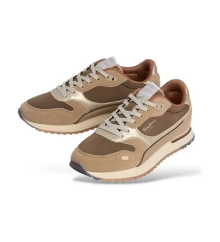 PLS400039 Baskets Bexley Essence marron (36), Plat, Lacets, Casuel - Pepe Jeans - Modalova