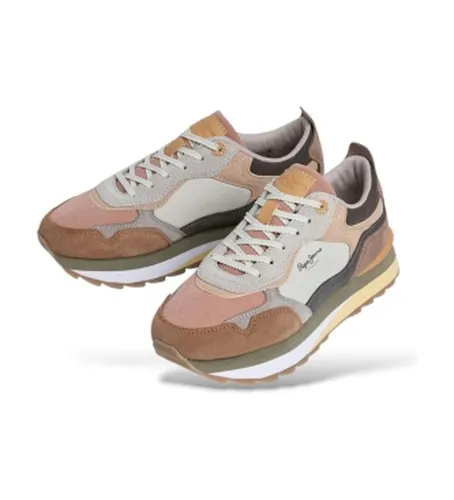 PLS600070 Baskets en cuir Freya (36), 5 à 8 cm, Lacets, Casuel - Pepe Jeans - Modalova