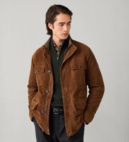 HM4000225 Veste en daim 4 poches (S), Casuel, Classique, Cuir - Hackett London - Modalova