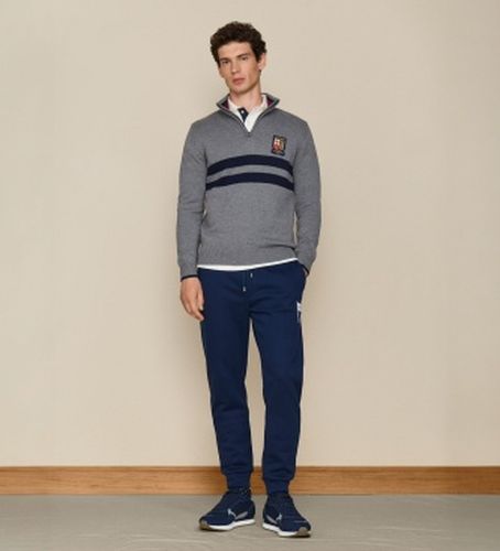 HM7000265 Pull Heritage LRC Gris (S), Coton, Classique, Manche longue - Hackett London - Modalova