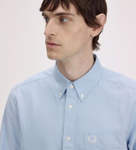 M5516 Chemise Oxford ciel (S), Casuel, Coton, Classique, Manche longue - Fred Perry - Modalova