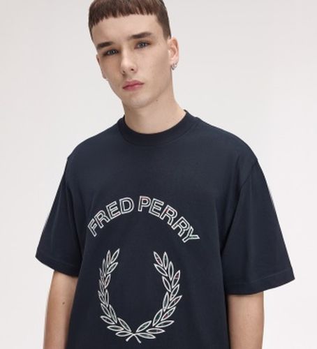 M3417 T-shirt avec application tartan (S), Casuel, Coton, Manche courte - Fred Perry - Modalova