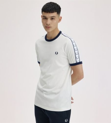 M4620 Maillot Ringer Taped blanc cassé (S), Casuel, Coton, Manche courte - Fred Perry - Modalova