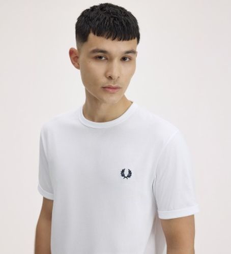 M3519 T-shirt Ringer blanc (L), Casuel, Coton, Manche courte - Fred Perry - Modalova