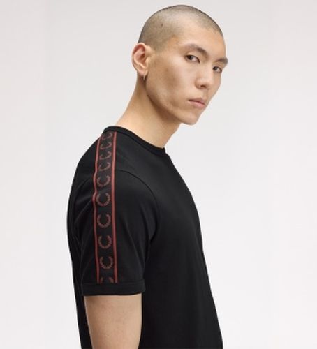 M4613 T-shirt Ringer Contrast Tape (S), Casuel, Coton, Manche courte - Fred Perry - Modalova