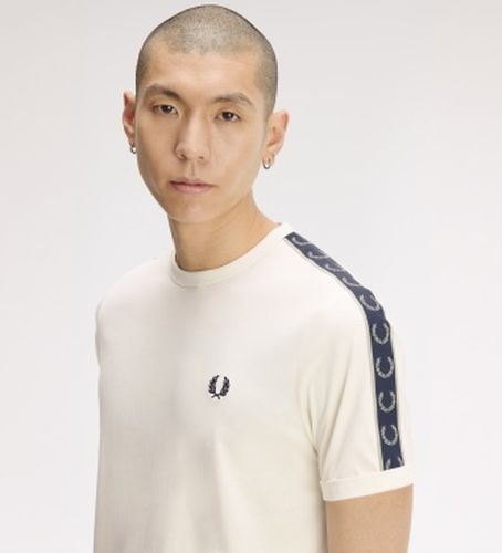 M4613 Tee-shirt Ringer Contrast Tape beige (S), Casuel, Coton, Manche courte - Fred Perry - Modalova