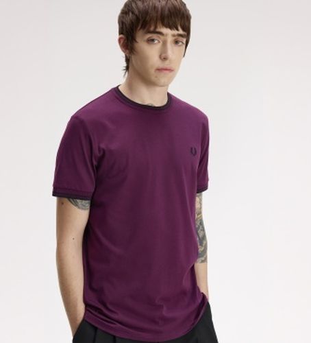 M1588 Polo Twin Tipped lilas (S), Casuel, Violet, Coton, Manche courte - Fred Perry - Modalova
