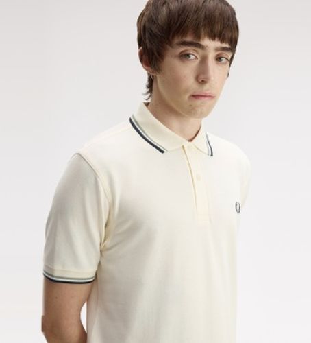 M3600 Polo bicolore beige (S), Casuel, Coton, Manche courte - Fred Perry - Modalova