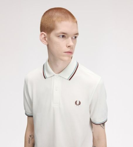 M3600 Polo Twin Tipped blanc (S), Casuel, Coton, Manche courte - Fred Perry - Modalova