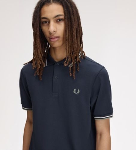 M3600 Polo Twin Tipped militaire foncé (S), Casuel, Coton, Manche courte - Fred Perry - Modalova