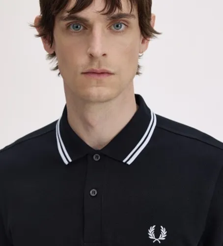 M3636 Polo Twin Tipped manches longues (S), Casuel, Coton, Manche longue - Fred Perry - Modalova