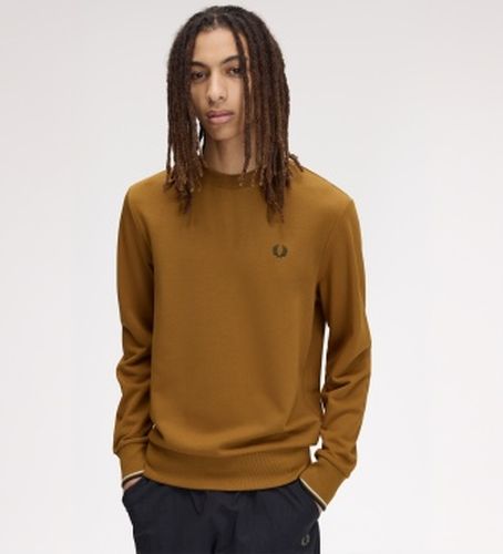 M7535 Sweat-shirt col rond moutarde (S), Casuel, Coton, Manche longue - Fred Perry - Modalova
