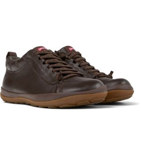 K300285-042 Baskets Peu Pista GM en cuir marron (39), Plat, Lacets, Casuel - Camper - Modalova