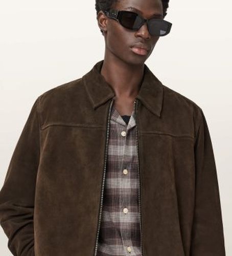 M011LD Veste en Cuir Rhone marron (L), Casuel - ALL SAINTS - Modalova